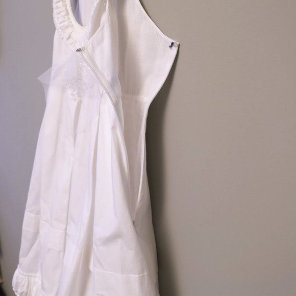 Vera Wang Lavender Label White Bubble Bottom Empire Dress - Picture 6 of 13